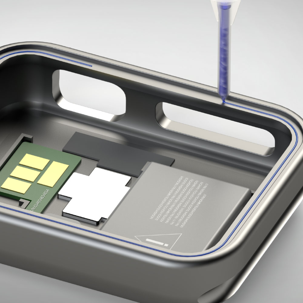 Gambar-4 dari sistem pelapisan 2-cair DUAL MPP-1 kompatibel dengan kartrid ganda